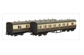 B Set GWR Coach twin pack 6413 and 6414 N Gauge
